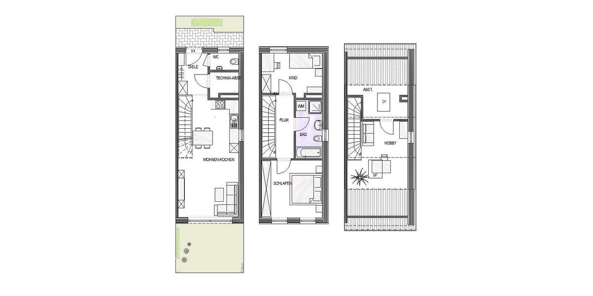 Reihenendhaus Achstetten - 6 Zimmer, 93 m&sup2;, 386.700&euro; | Angebot:25729468