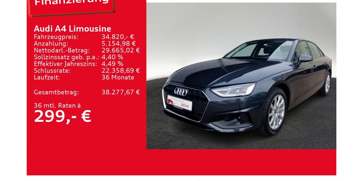 Audi A4 15.736 km 34.420 &euro; Ulm 89073