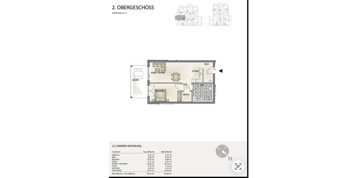 Etagenwohnung Mietingen - 2.5 Zimmer, 71 m&sup2;, 330.000&euro; | Angebot:26585498