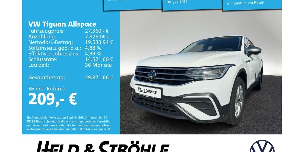 VW Tiguan Allspace 19.918 km 27.360 &euro; Neu-Ulm 89231