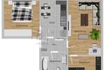 Etagenwohnung Neu-Ulm Stadtmitte - 2 Zimmer, 44 m&sup2;, 195.000&euro; | Angebot:25800233