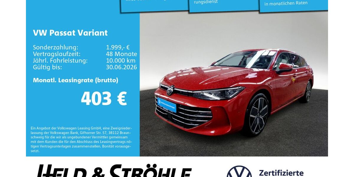 VW Passat Variant 14.950 km 42.790 &euro; Neu-Ulm 89231