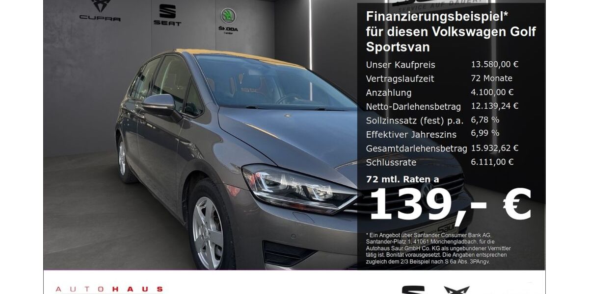 VW Golf Sportsvan 93.270 km 13.580 &euro; Ulm 89077