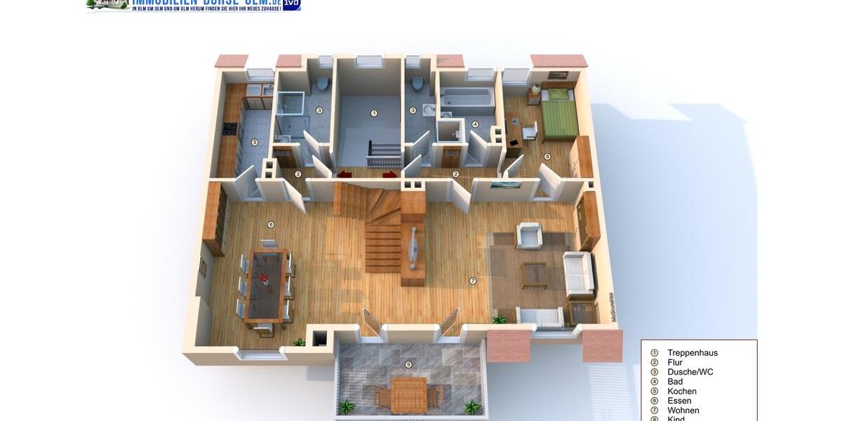 Einfamilienhaus Neu-Ulm Ludwigsfeld - 3.5 Zimmer, 137 m&sup2;, 1.600&euro; | Angebot:25641254