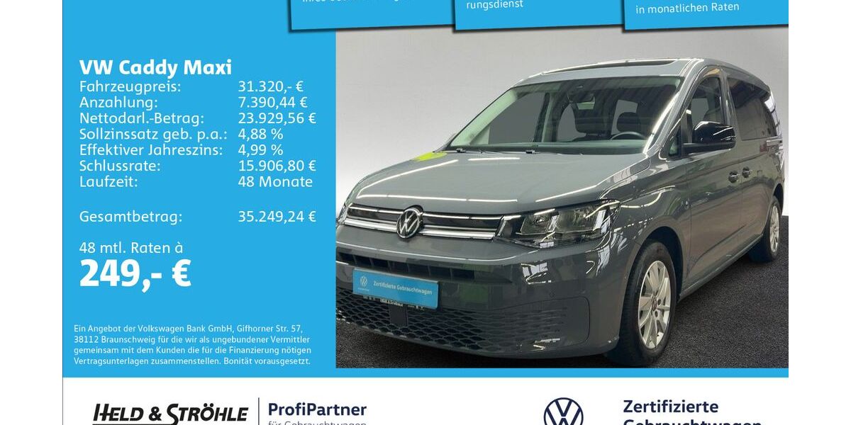 VW Caddy Maxi 18.201 km 31.320 &euro; Ulm 89079