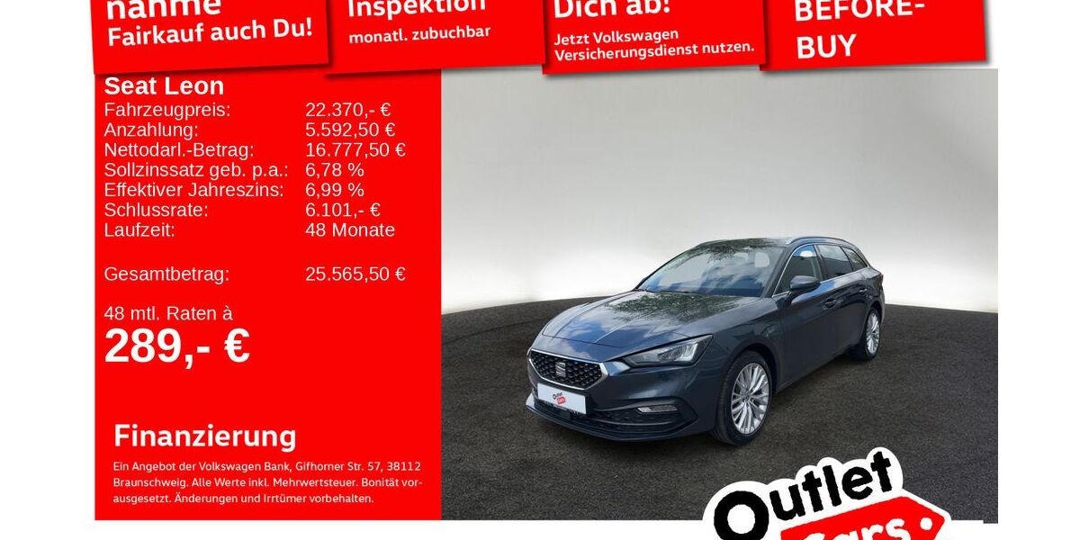 Seat Leon 53.061 km 22.370 &euro; Senden 89250